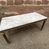 Louis xvi empire style coffee table in gilded bronze 1950