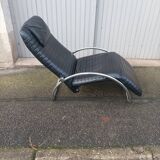 Vintage black leather armchair