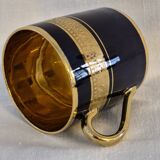 Litron cup porcelain from limoges legle blue from the oven and fine gold a464