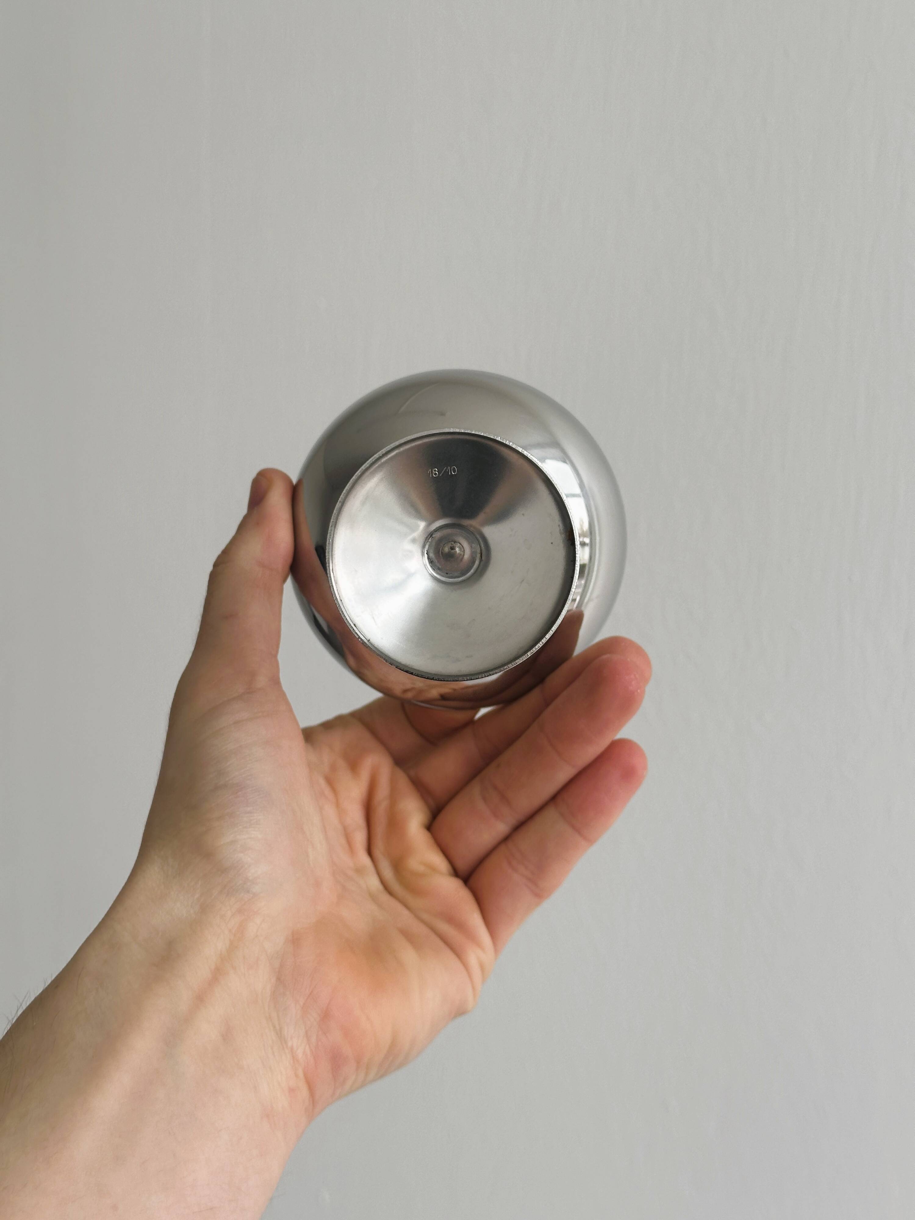 8 stainless steel footed bowls, Letang Remy style, made in France