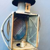 Paire d'anciennes lanternes de fiacre en cuivre vers 1900