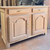 Light oak Parisian buffet, low country house furniture.