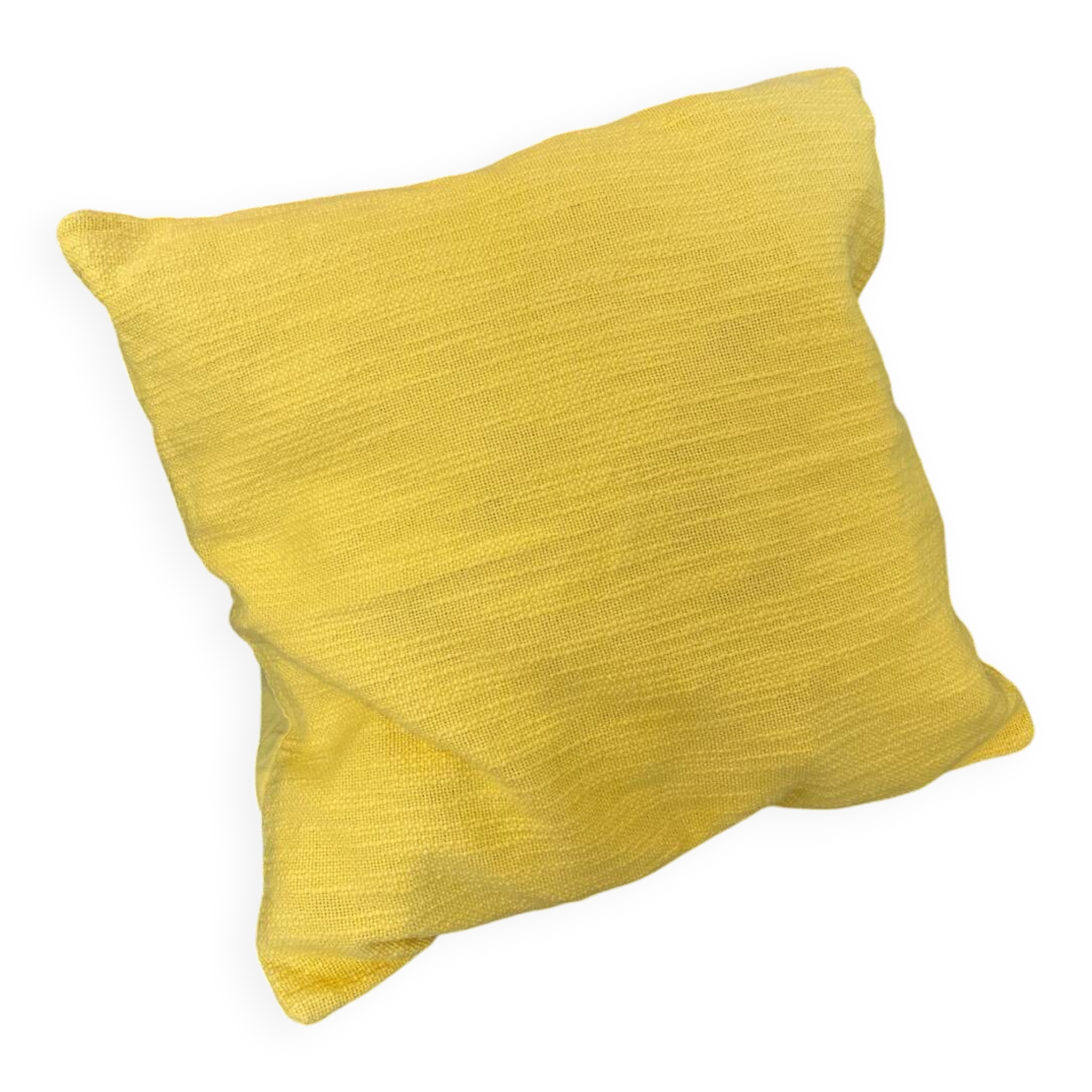 Straw yellow cotton cushion cover, 40x40 cm