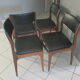 Suite 4 chaises scandinave vintage teck