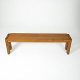 Solid elm bench, 1960s