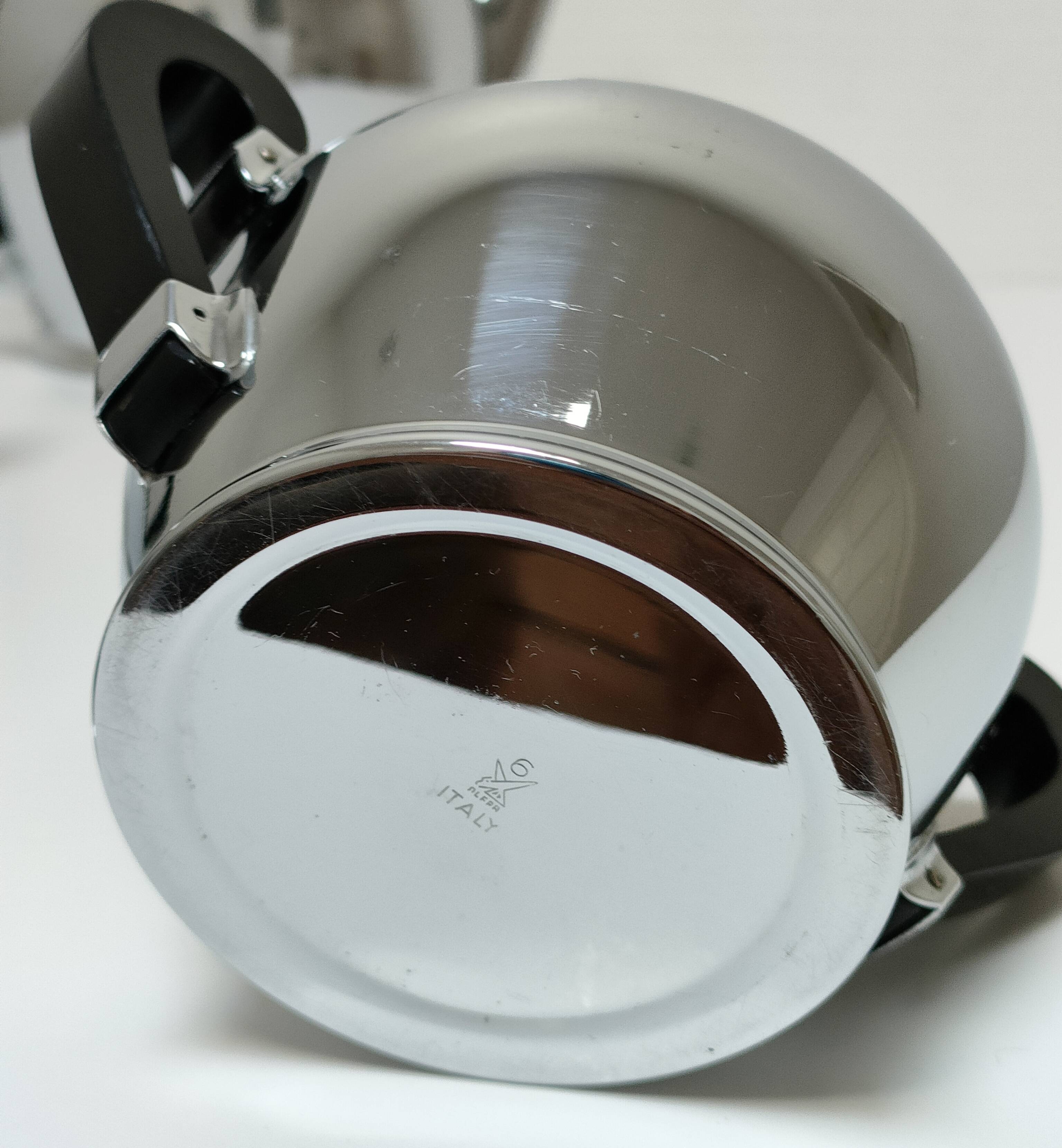 Tea set "Bombé" Carlo Alessi vintage stainless steel