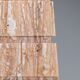 Geometric pyramid shaped travertine-onyx table lamp