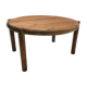 Brutalist pine extendable round dining table by Rainer Daumiller for Hirtshals Savvaerk 1970s