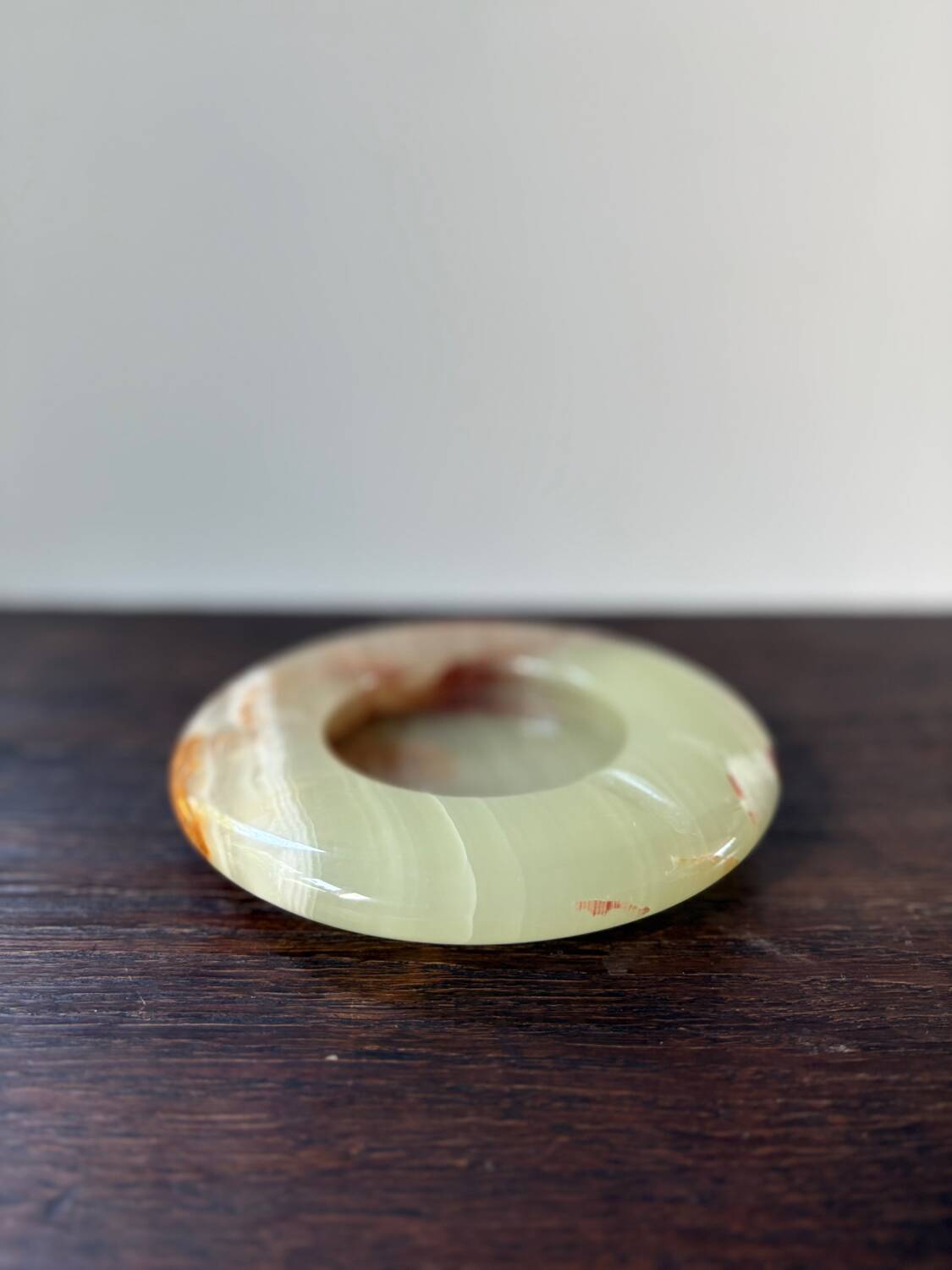 Vintage onyx ashtray natural stone