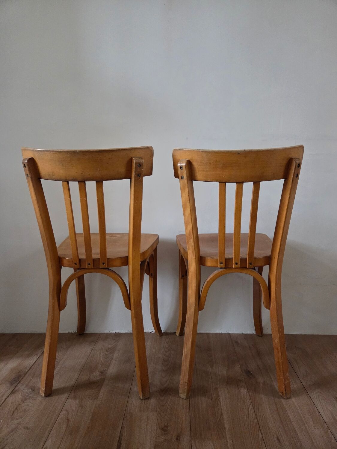 Pair of Baumann bistro chairs