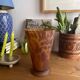 Vase verre soufflé vintage léopard écaille de tortue