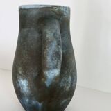 Blue ceramic pitcher Les 2 Potiers (Michelle and Jacques SERRES)