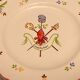 Flat earthenware Saint Amand style French Revolution A ça ira titled Constitution