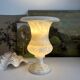Vintage alabaster-style Medici vase table lamp in resin