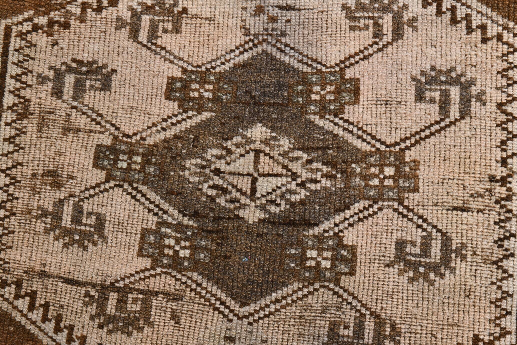 3x10 Dark Brown Oriental Persian Runner Rug 87x302Cm SK 21984