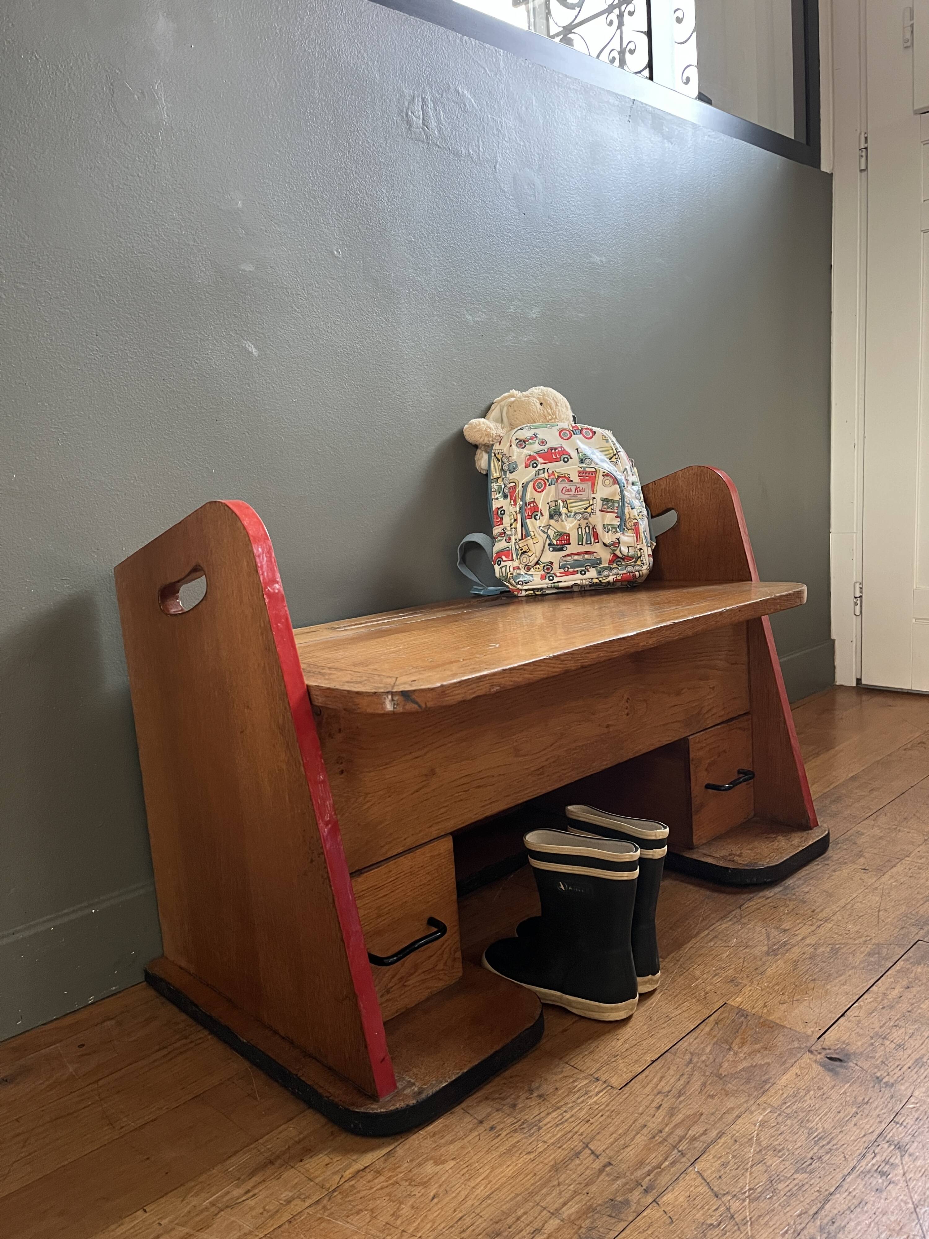 Vintage storage bench