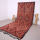 Grand tapis marocain vintage fait main 186 x 412 cm - Tapis en laine berbère antique