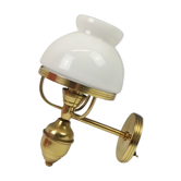 Brass wall and white glass 21 cm