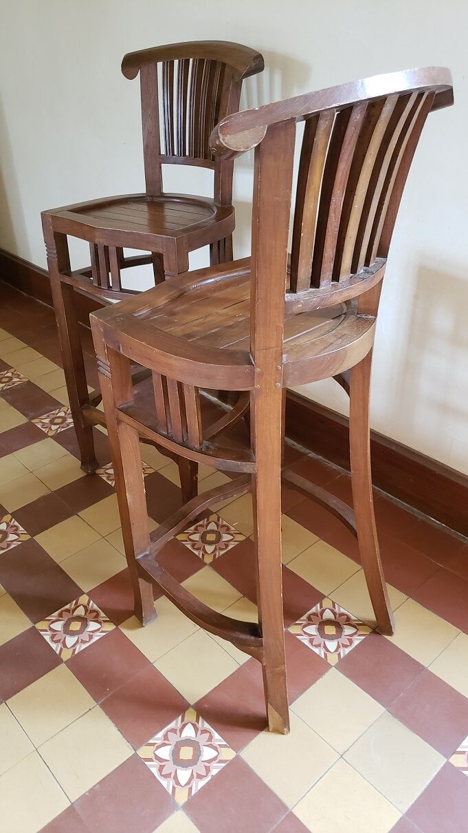 Pair of Arts and Crafts stools