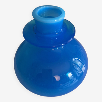 Vase verre bleu de Höglund (Suède)