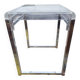 Table basse vintage chrome et plastique transparent