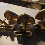 4 coat hooks in stainless steel seventies period