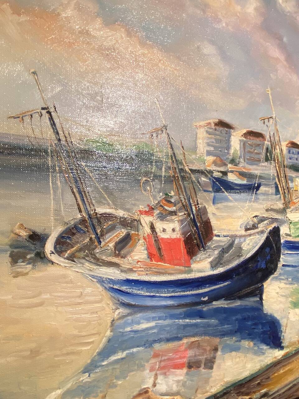 Old painting, Marine signed André Cartayrade (1921-2016)