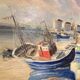 Old painting, Marine signed André Cartayrade (1921-2016)