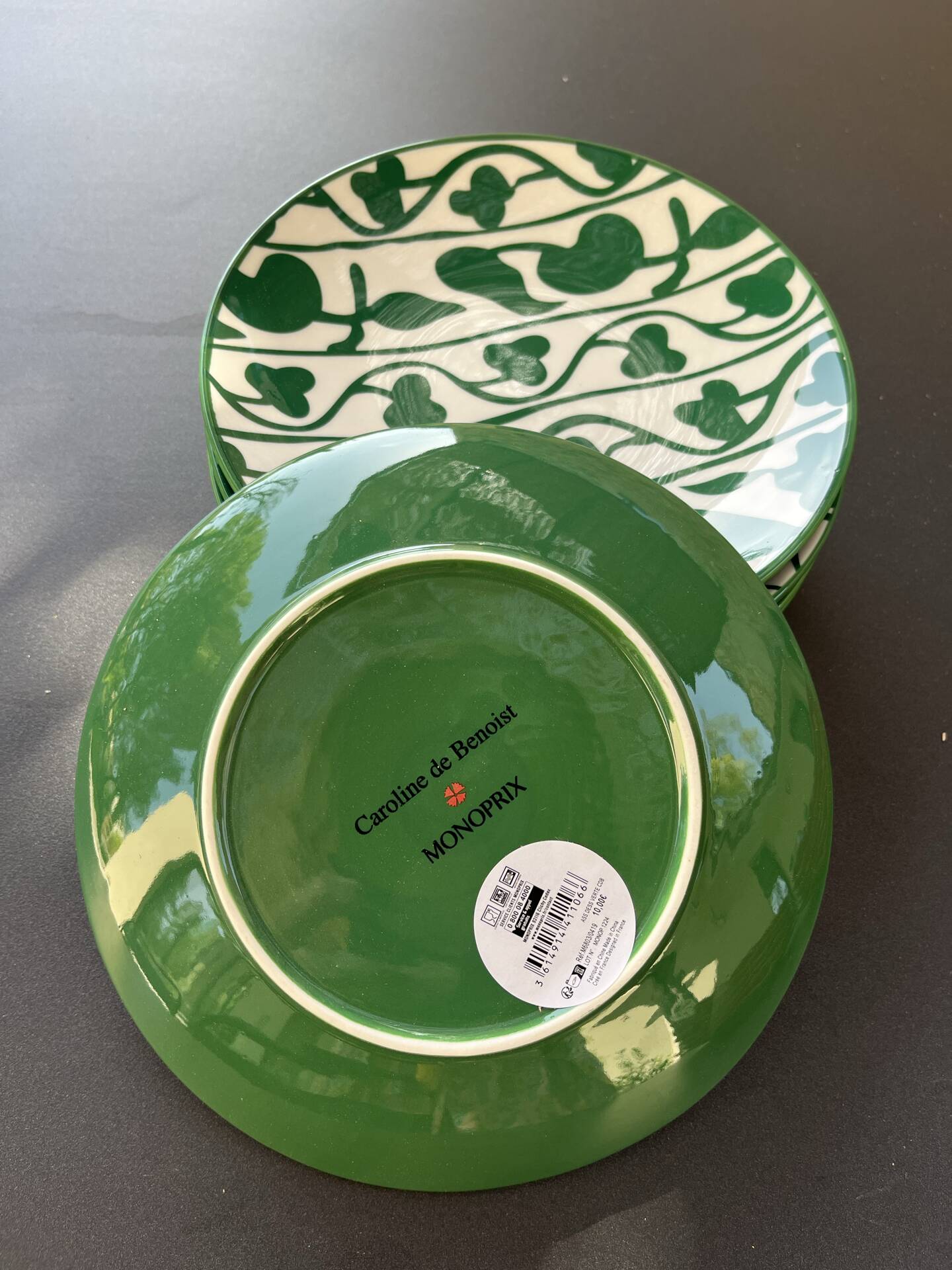 Lot of 6 or 12 dessert plates Caroline by Benoist