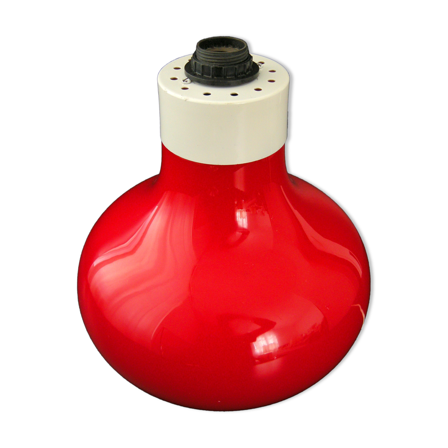 Luminous lamp foot in vintage glass 1970