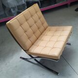 Knoll, pair of Barcelona easy chairs