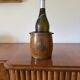 Mid-century brown oak ice bucket, Italy 1950s