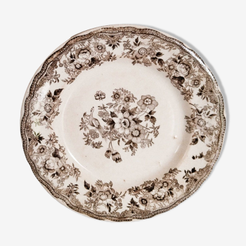 Terre de Fer earthenware dessert plate, F.Primavesi and Sons, Swansea and London