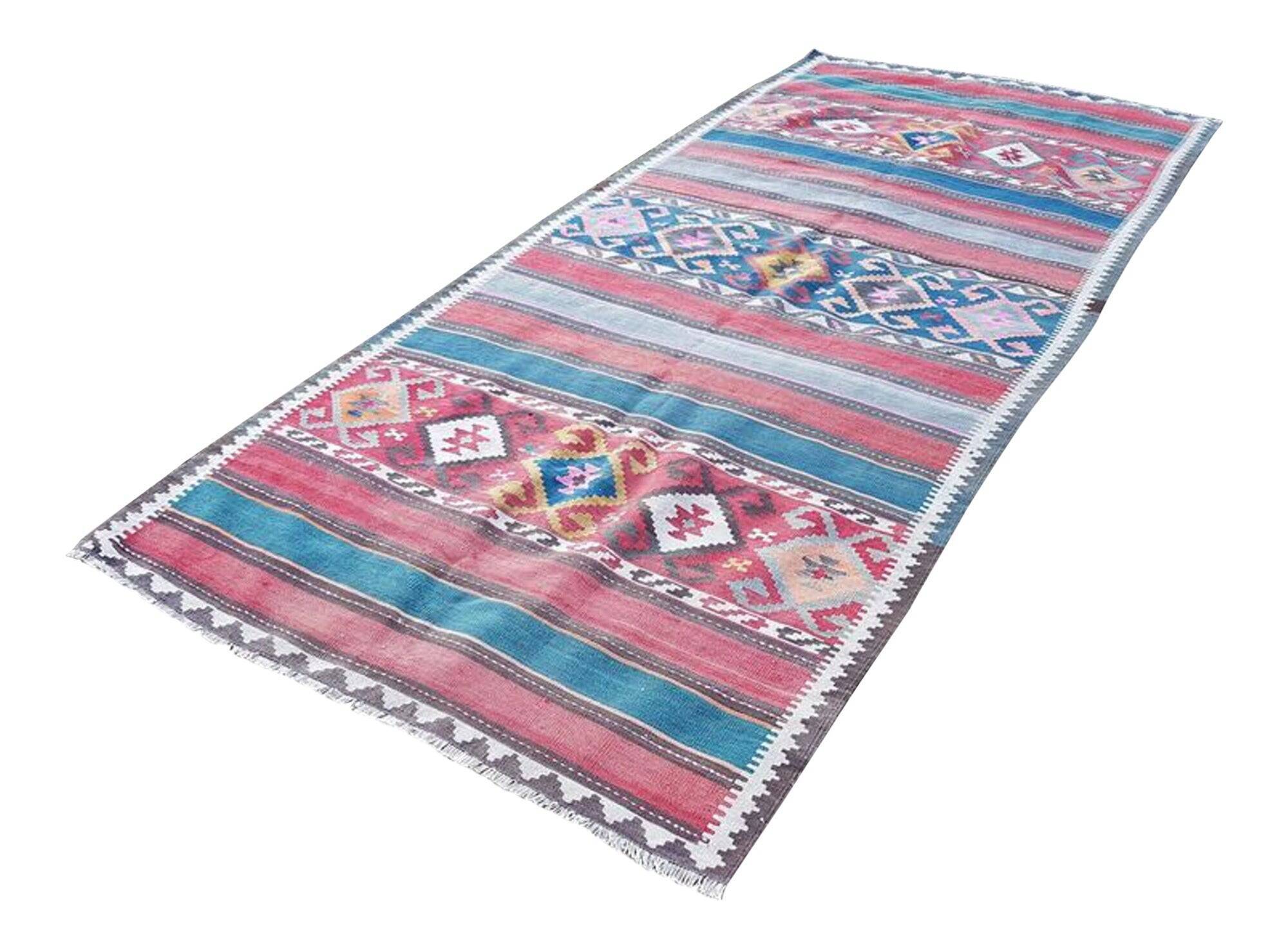 Vintage Turkish hallway rug 154x347 cm