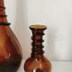 Murano, set of two brown blown glass vases