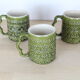 Set de 3 mugs en céramique verte