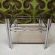 Table basse chrome verre fumé 1970"