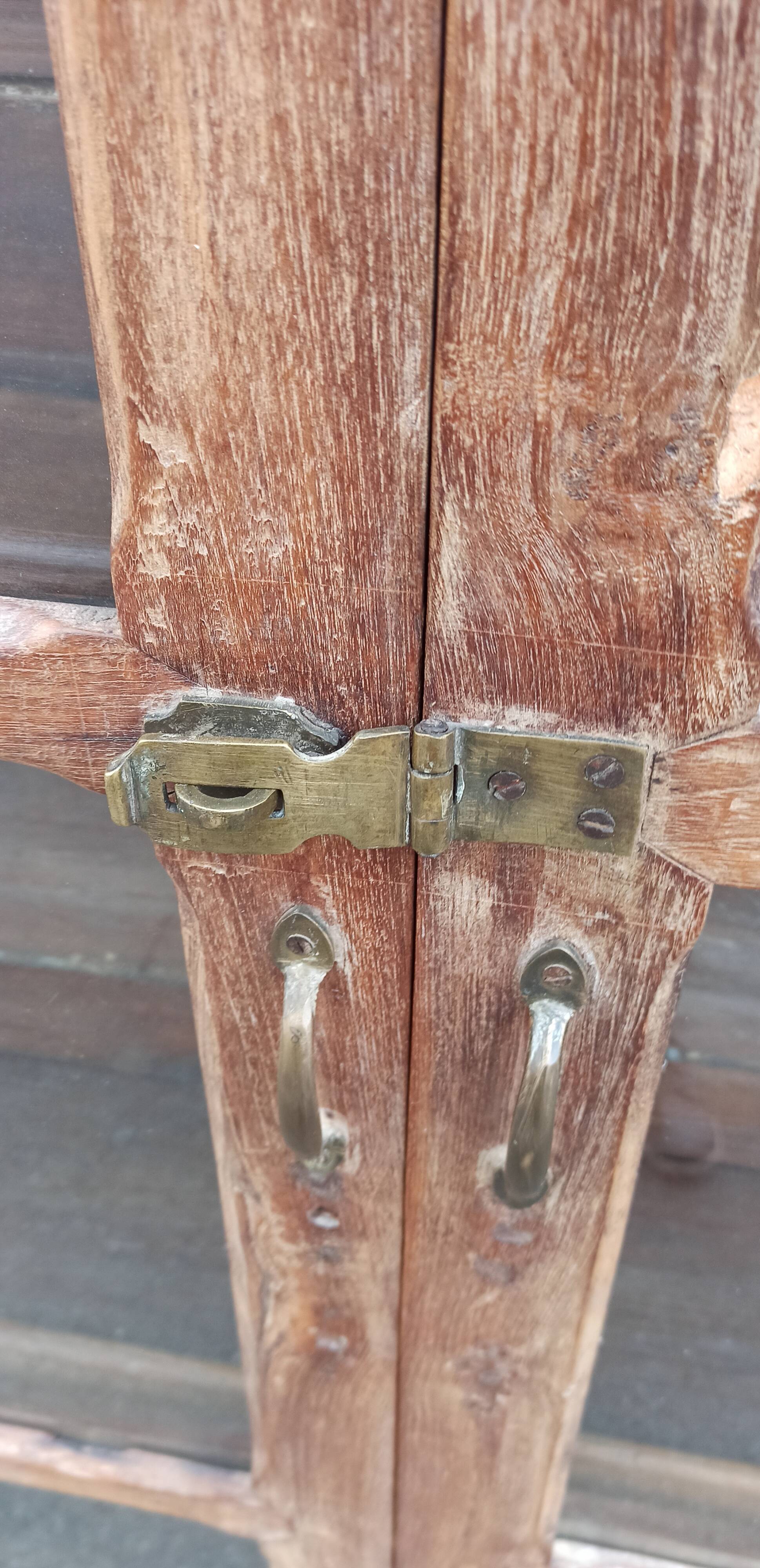 Antique wooden glass cabinet