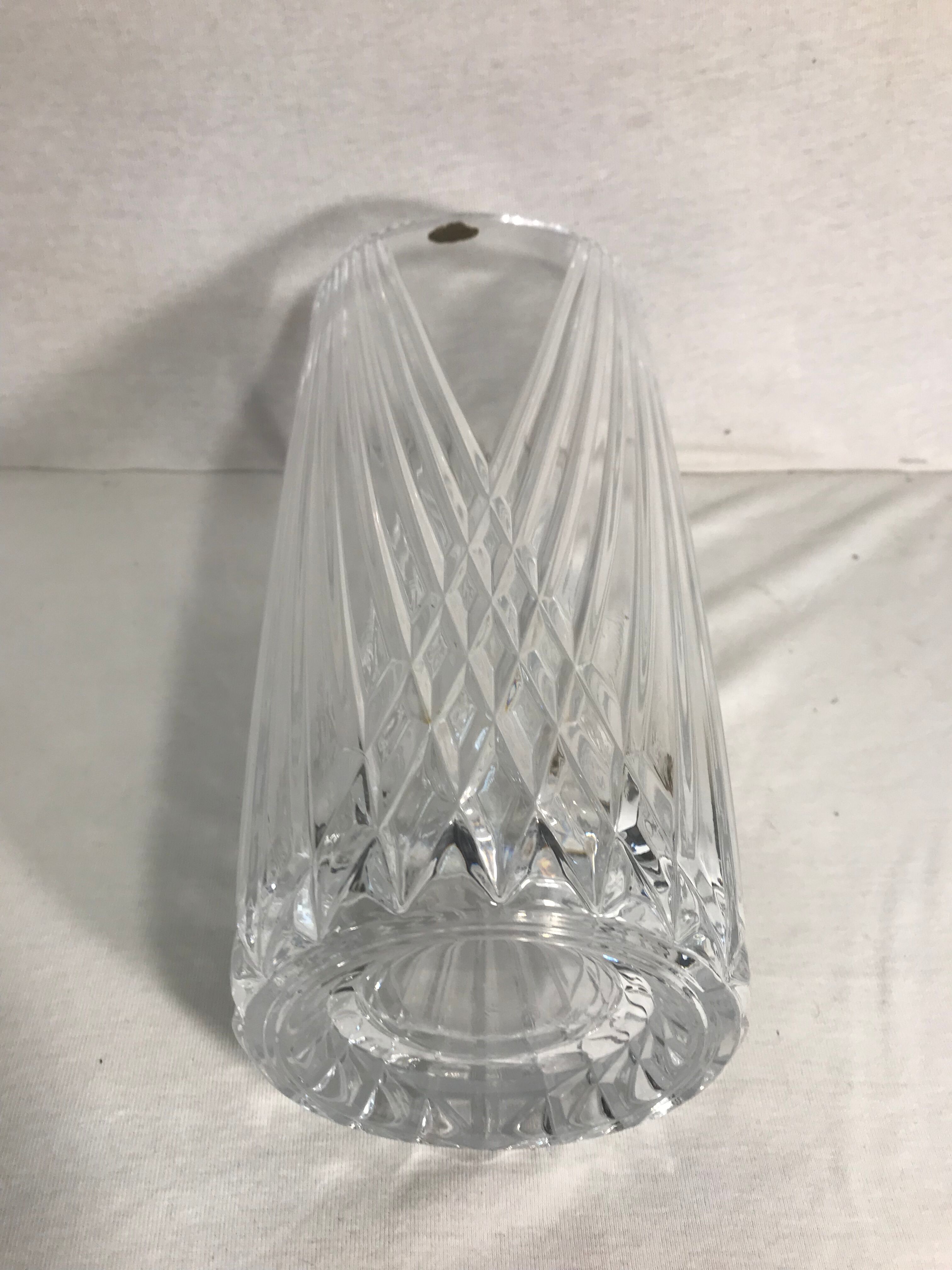 Old vase glass of cristal d'arques made in France decoration vintage