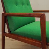 Teak green armchair, Danish design, 1970s, production: Denmark