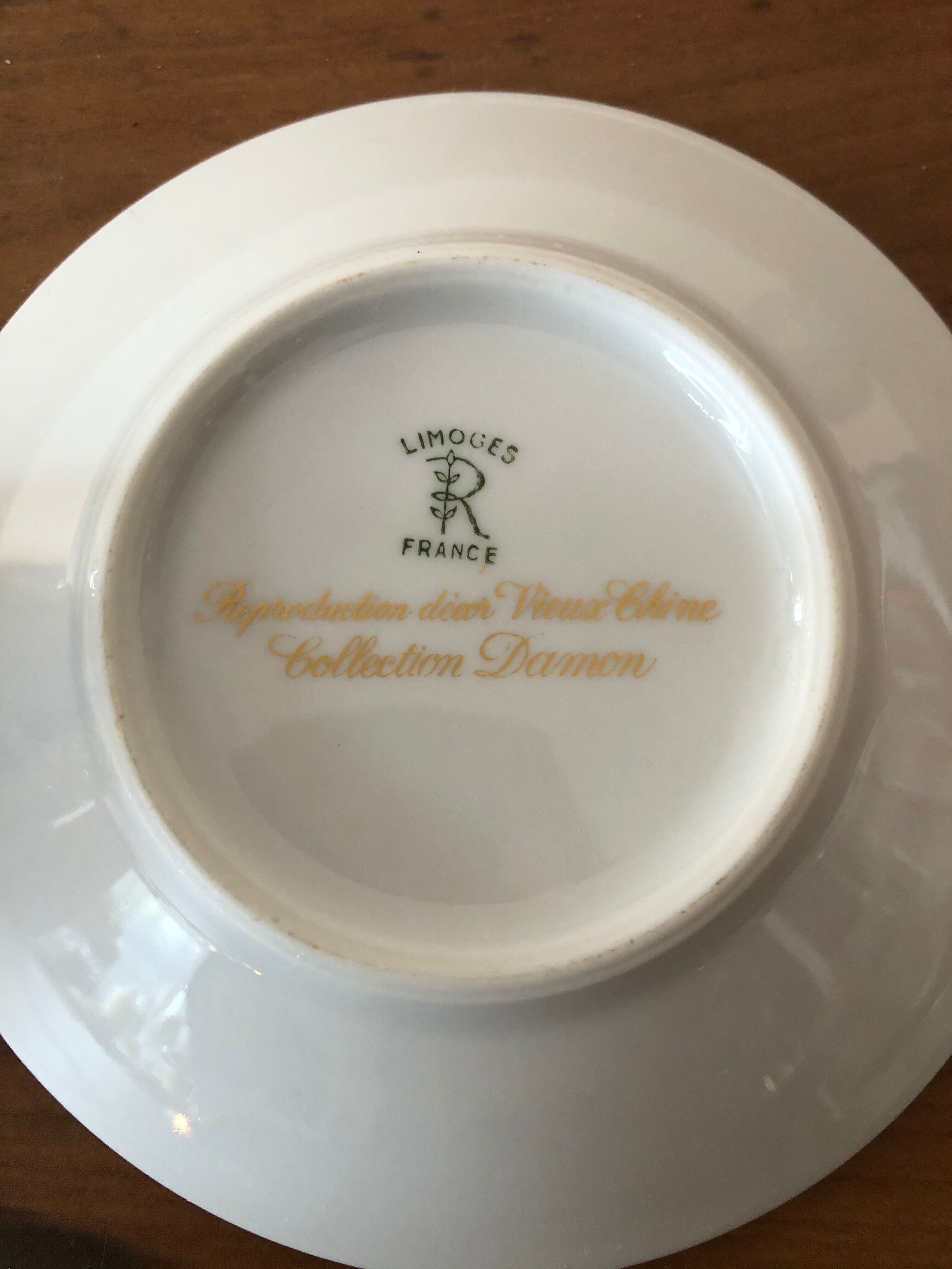Service of 12 porcelain coffee cups, Raynaud, Limoges, 1950s.