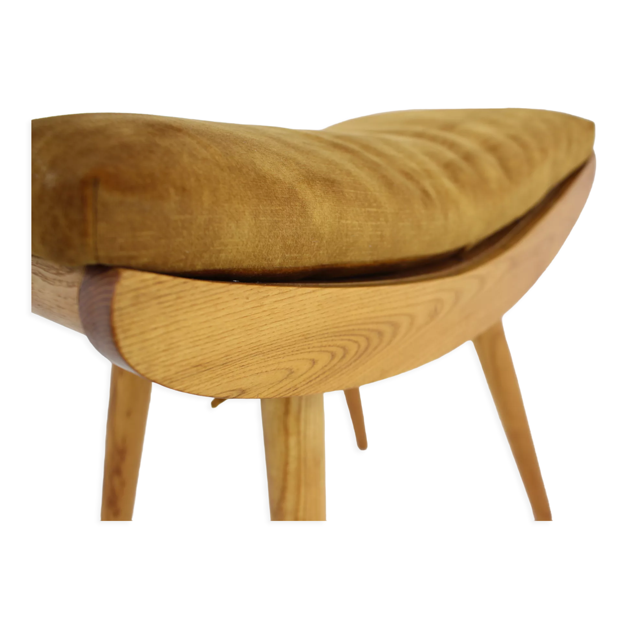 Mid-Century Wooden Stool or Footstool/Uluv, 1960s, Czechoslovakia Status, Submit