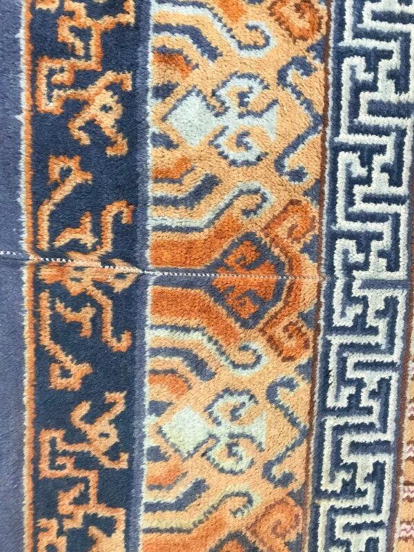 Tapis ancien européen motif chinois 192x302 cm