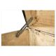 Wooden transport trunk with steel reinforcements