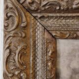 Lot of 2 old marine paintings on wood signed G. Haubois - Gilded frame