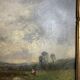 Oil on canvas, landscape by Karl Ben, 19th century.