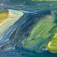 Vintage Painting Abstract Modernist Landscape By Thabe Carlson 1971