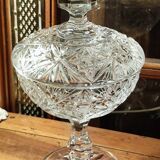 Antique cut crystal candy/sugar bowl