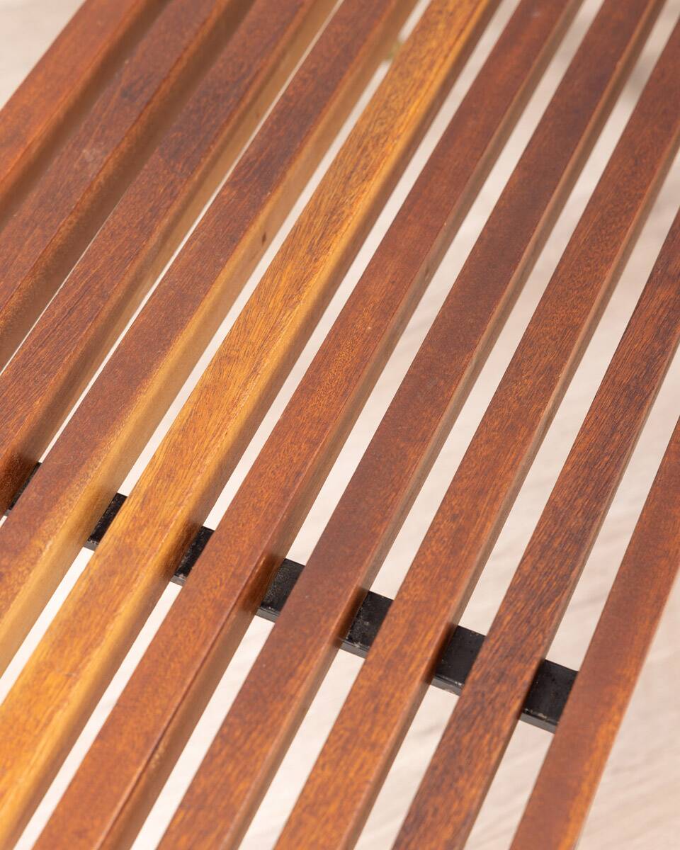 Vintage 60s bench slats in teak wood italian design