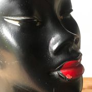 Buste plâtre femme noire 1950s Gino Manca